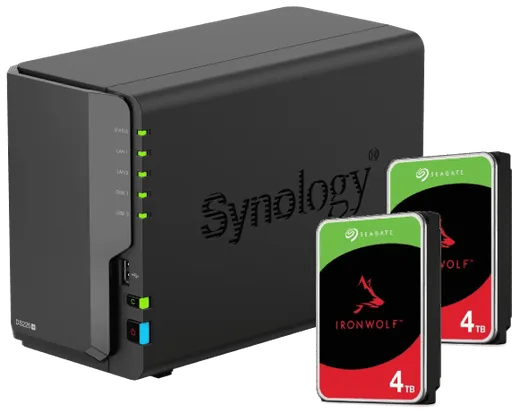 Synology DS225+ - 2 Baies avec disques de 4To IronWolf — vue 1