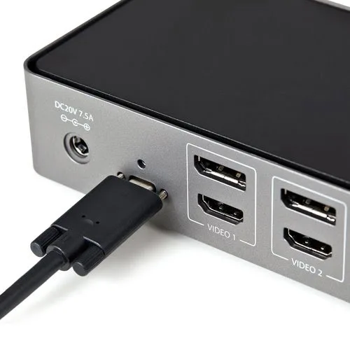 StarTech Hybrid USB-C USB-A Dock - Triple 4K 60Hz — vue 5