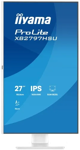 Iiyama Prolite XB2797HSU-W1 - 27" FHD 120Hz IPS 1ms Pivot Adaptive Sync — vue 2