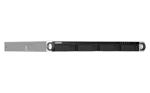 Qnap 1U 4Bay rackmount NAS Intel Clron N5105 — vue 3