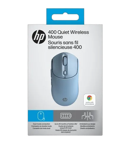 HP 400 Quiet Blue Wireless Mouse EURO — vue 12