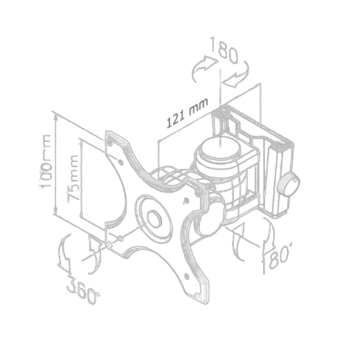 NewStar Wall Mount 10-30" Full Motion BLACK — vue 3