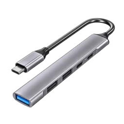 DLH Energy USB-C (M) ADAPTER HUB WITH 3