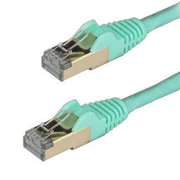 StarTech 1m Aqua Cat6a Ethernet Cable - STP