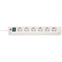 Nedis Multiprise 6 voies - Blanc TYPE F