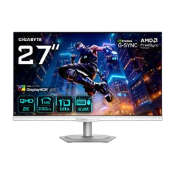 Gigabyte M27Q2 QD ICE - 27" QHD 200Hz Quantum Dot Fast-IPS Pivot USB-C Compatible G-Sync