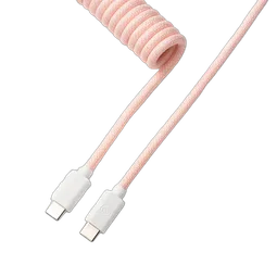 Keychron Cable Coiled Aviator - USB C - Rose Clair