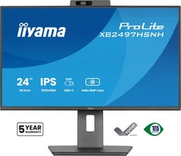 Iiyama Prolite XB2497HSNH-B1 - 23.8" FHD 100Hz RJ45 Pivot Webcam USB-C DOCK 65W