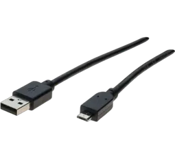 Dacomex Câble USB-A 2.0 vers Micro USB B mâle/mâle - 1m - Noir