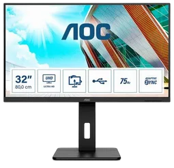 AOC 31.5'' UHD HAS 3840x2160 pixels VA