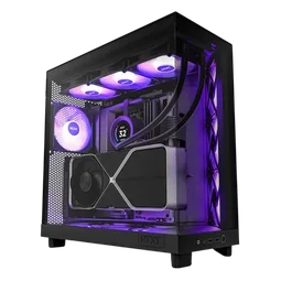 NZXT H6 Flow RGB Noir - MT/Sans alim/ATX