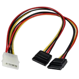 StarTech 12" LP4 to 2x SATA Power Y Cable Adapter