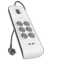 Belkin SurgeMaster 6OT 650J 2M 2 USB-2.4 SHARED