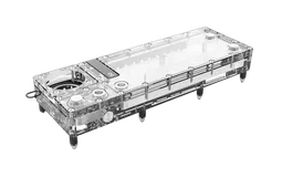 Alphacool Core Flat Reservoir 360 Right D5/VPP - Ss pompe