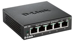 D-LINK 5-port 10/100Mbps Fast Ethernet Unmanaged Switch - Metal Housing