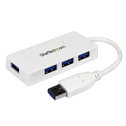 StarTech Portable 4 Port Mini USB 3.0 Hub - White