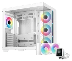Deepcool CG530 4F Blanc - MT/Sans Alim/ATX + MYSTIQUE 240 ARGB Blanc