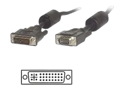 MCL Samar Câble DVI-I/HD15 (VGA) mâle/mâle - 2m - Noir