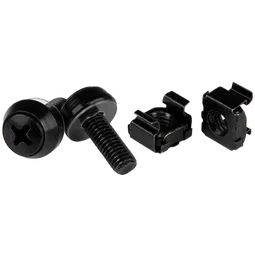 StarTech M6 Screws & Cage Nuts - 50 Pack Black