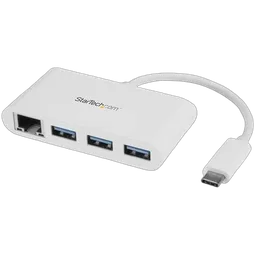 StarTech 3 Port USB C Hub w/GbE - C to A USB 3.0