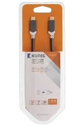 König Câble USB-C 3.1 mâle/mâle - 1m - Anthracite — vue 2