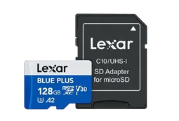 Lexar Micro SDHC 128Go Class 10 +Adapt LMSBLPL128G-BNANG