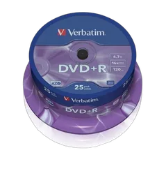 Verbatim DVD+R/4.7GB 16x AdvAZO Spdl 25pk