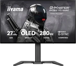 Iiyama G-Master GOB2701QSC-B1 - 27" Tandem WOLED QHD 280Hz USB-C 65W Pivot Compatible G-SYNC