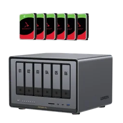 UGREEN DXP6800 Pro - 6 Baies avec 6 disques 12To Ironwolf