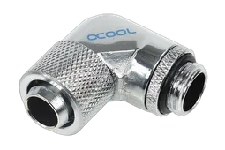 Alphacool Fitting 13/10mm - 90° rotatif - G1/4" - Chrome