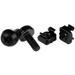 StarTech M6 Screws & Cage Nuts - 100 Pack Black