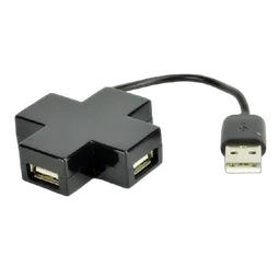 MCL Samar USB 2.0 4 port hub - Black