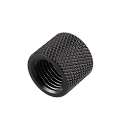 Raccord tube rigide droit noir - 14mm