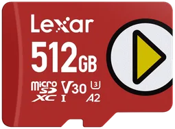 Lexar Micro SDXC 512Go Class 10 U3 V30 A2 LMSPLAY512G-BNSNG
