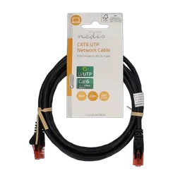 Nedis Câble RJ45 Cat6 U/UTP - 2m - Noir