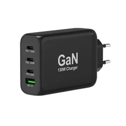 Port Chargeur mural GaN 130W 4 ports + Câble USB-C - 2m