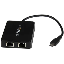 StarTech Dual USB-C to GbE Adapter w/USB port