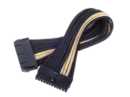 Silverstone Cable tressé ATX 24-Pin 300mm - GOLD/Black