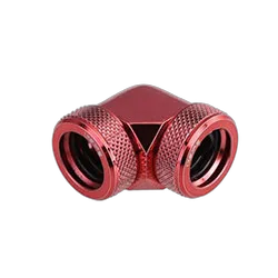 Raccord tube rigide 90° rouge - 14mm