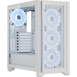 Corsair iCUE 4000D Airflow RGB TG Blanc - MT/Sans Alim/ATX