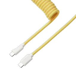 Keychron Cable Coiled Aviator - USB C - Jaune