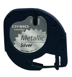 Dymo LETRATAG METALLIC TAPE 12MMX4M