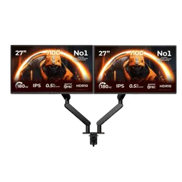 AOC 2 x 27G50F 27" FHD 180Hz IPS 0.5ms G-Sync + Double Bras