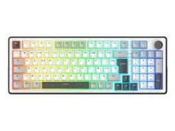 The G-LAB Keyz Elite 400 WG - Mécanique - Sans-Fil - RGB - Blanc/Gris