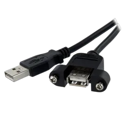StarTech 30cm Panel Mount USB Cable A to A - F/M