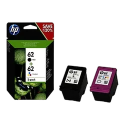 HP Pack Cartouches Noire + Couleurs N°62