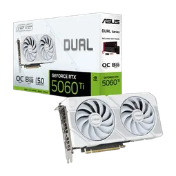Asus Dual GeForce RTX 5060 Ti 8Go OC Blanc