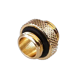 CONSTRUCTEUR Fitting Mâle/Mâle droit or - 14mm