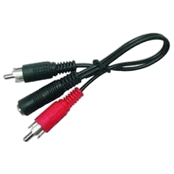 Adaptateur Jack 3.5 vers 2xRCAM femelle/mâle - 0.2m