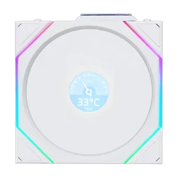 Lian-Li UNI FAN TL Sans fil LCD ARGB PWM + Contrôleur Reverse Blade - Pack 3x120mm - Blanc